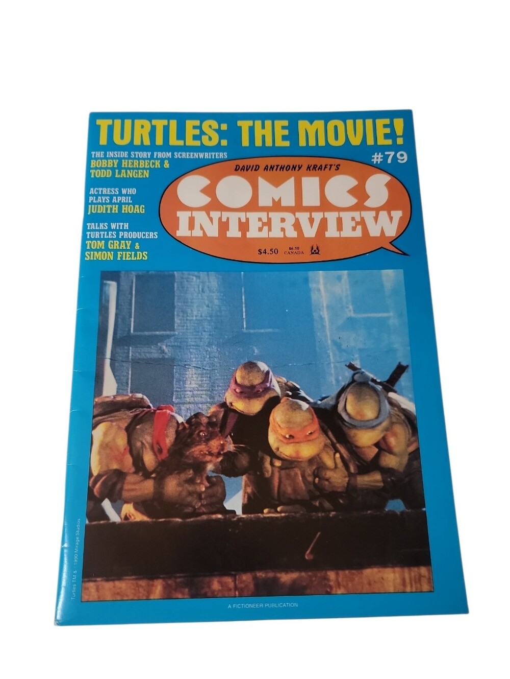 1990 #79 TMNT Comics Interview Comic Book Turtles: The Movie